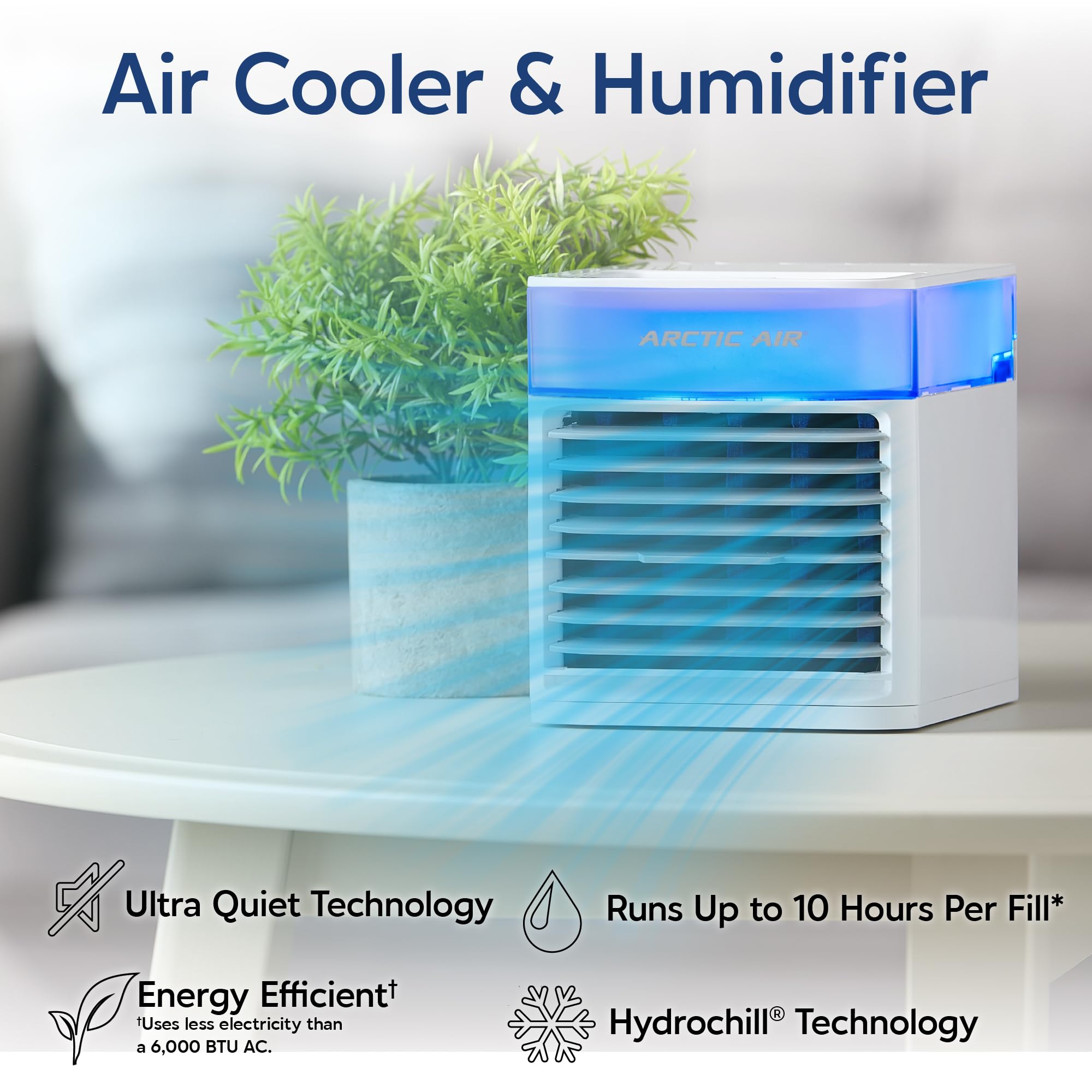 Arctic Air Ultra Evaporative Air Cooler By Ontel Portable 3 Speed Hydro Chill Technology With Cable Non Rechargeable